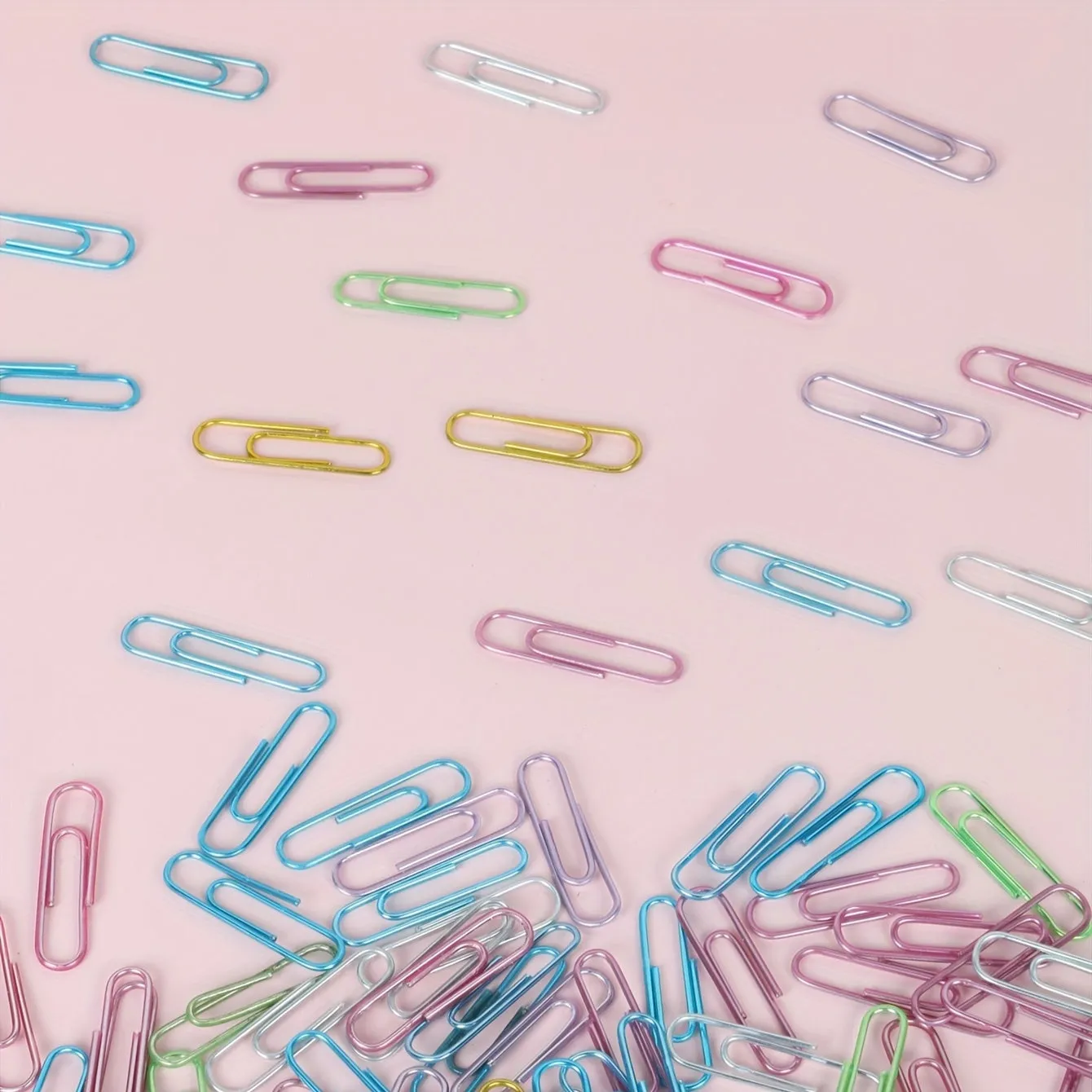 100pcs of Sparkling Iridescent Paper Clips  Elevate Your Desk