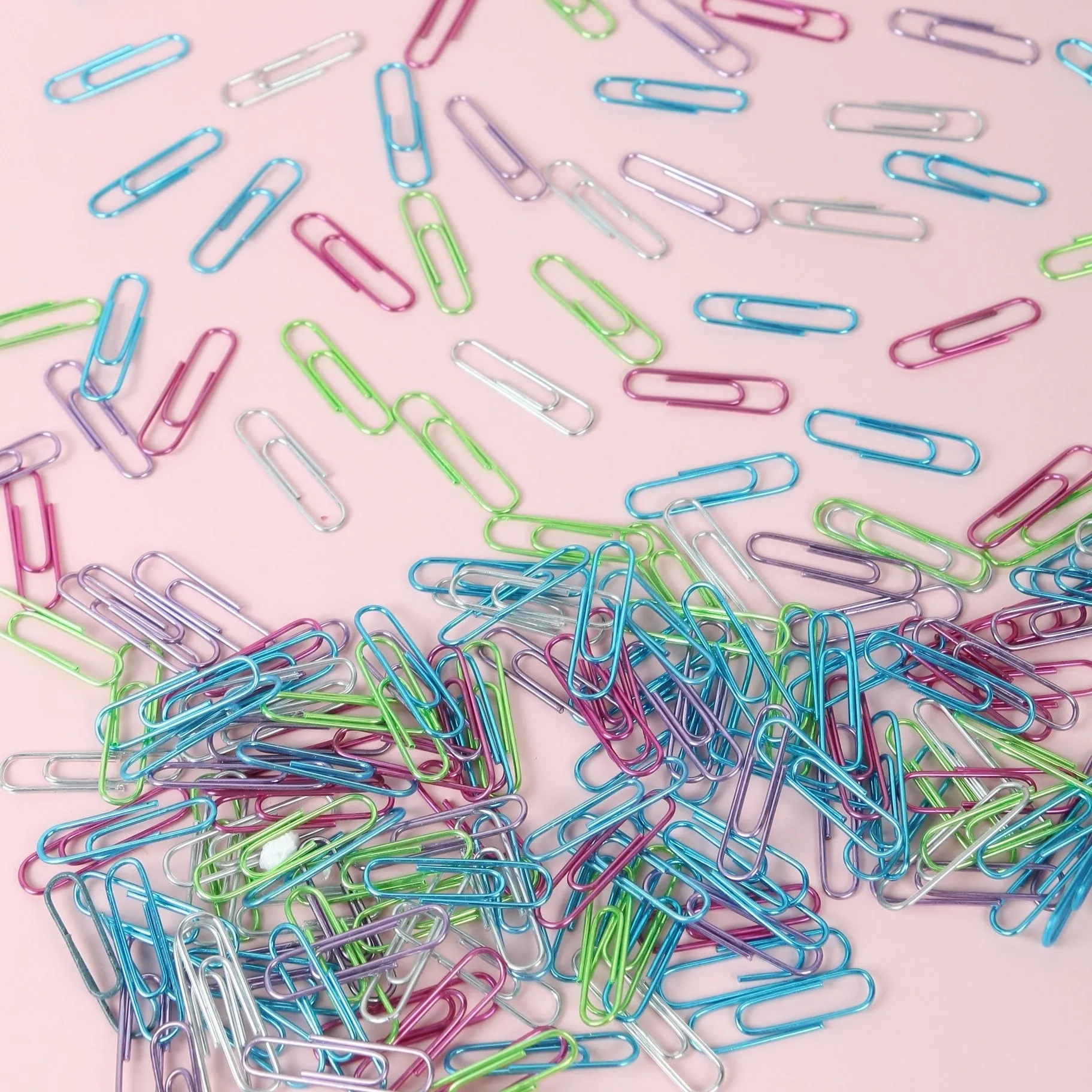 100pcs of Sparkling Iridescent Paper Clips  Elevate Your Desk