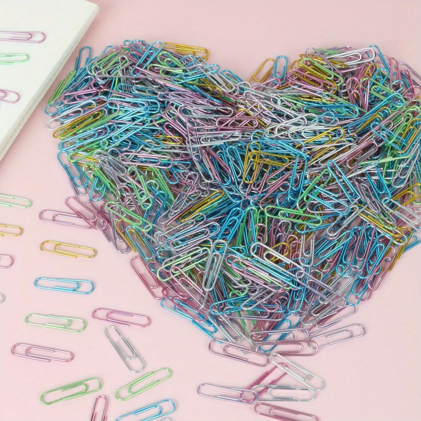 100pcs of Sparkling Iridescent Paper Clips  Elevate Your Desk