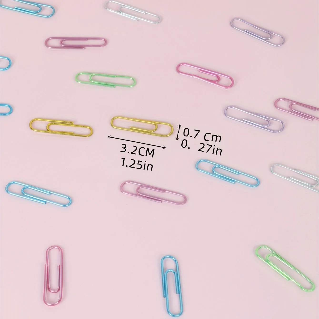 100pcs of Sparkling Iridescent Paper Clips  Elevate Your Desk