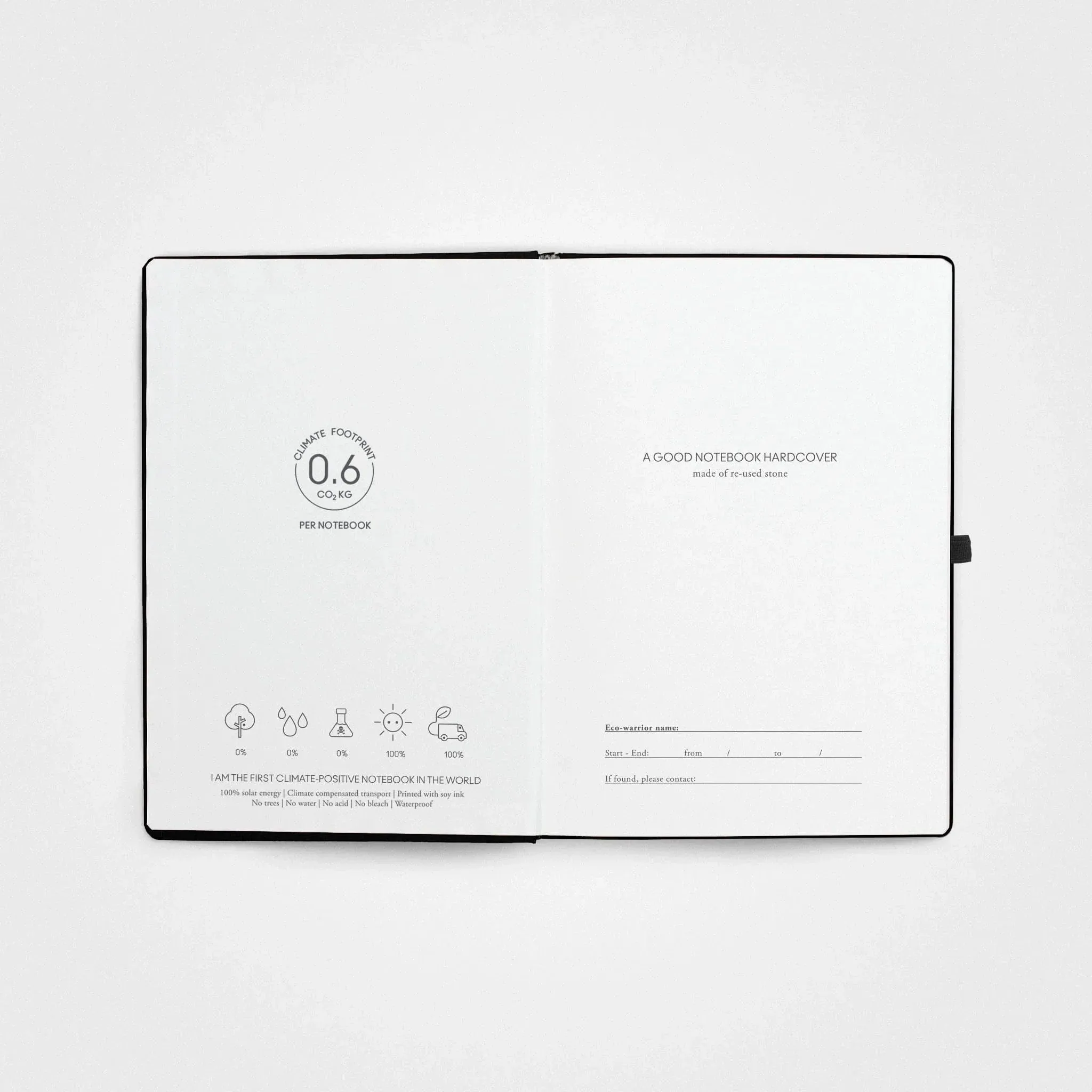 3 Pack Stone Paper Notebook Set︱A5 Hardcover, Charcoal black