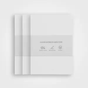 3 Pack Stone Paper Notebook Set︱A5 Hardcover, Snow white
