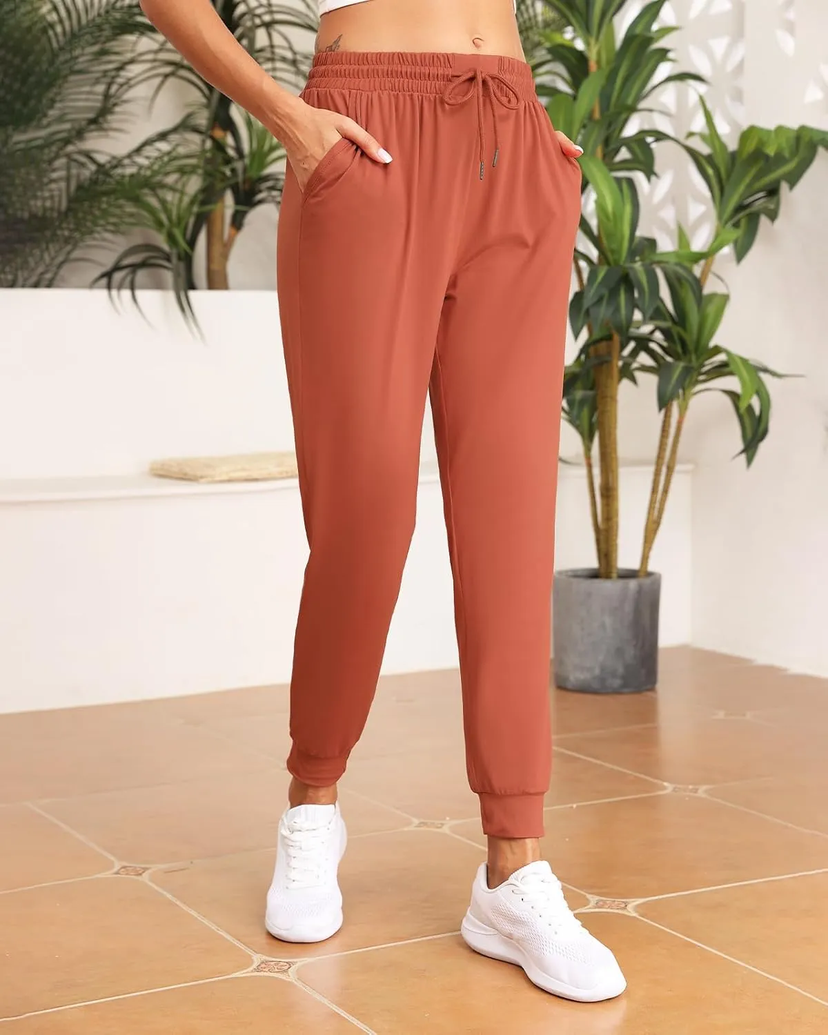 4 Pack Women's Lightweight Sweatpants with Pockets for Running Yoga Workout