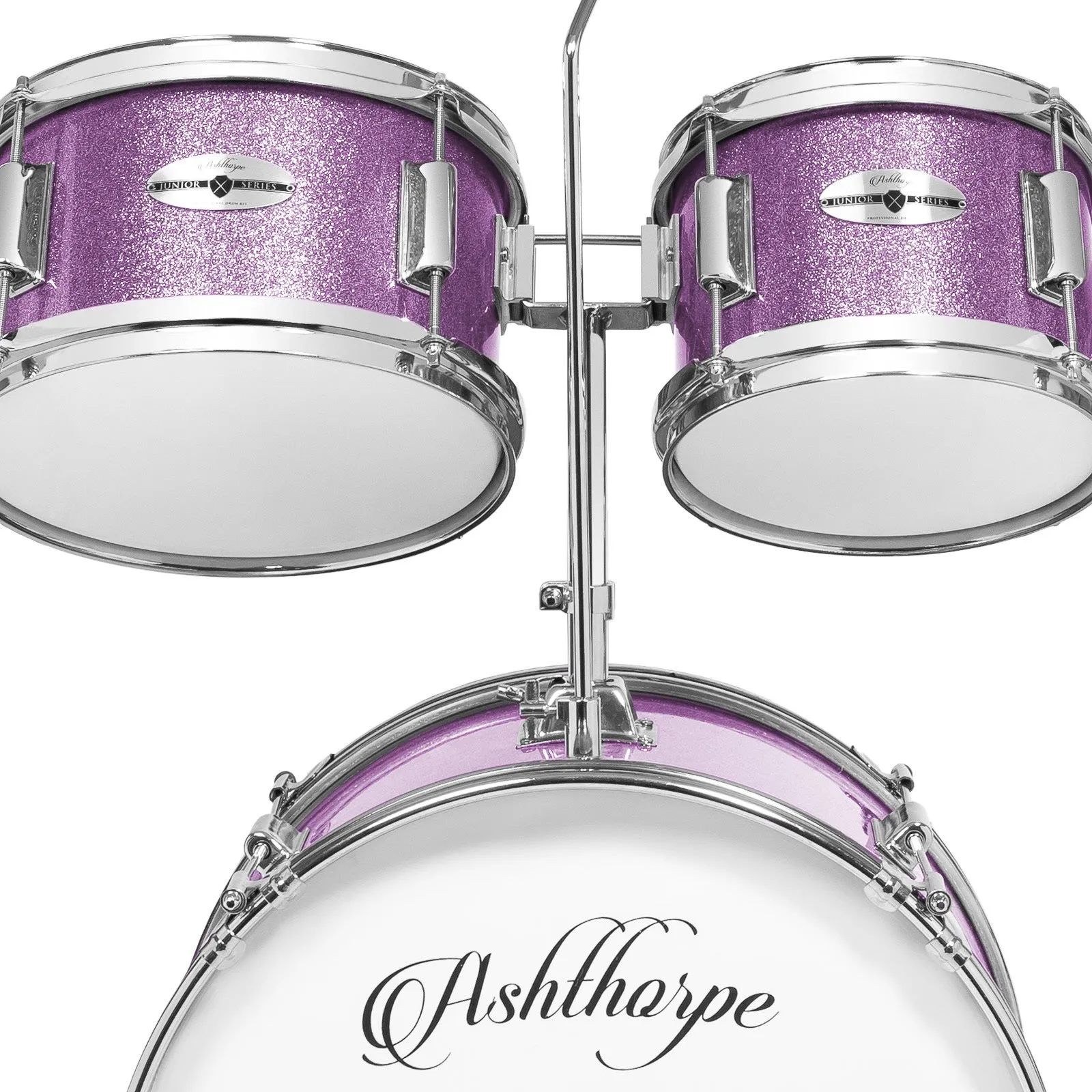 5-Piece Beginner Drum Set with Brass Cymbals