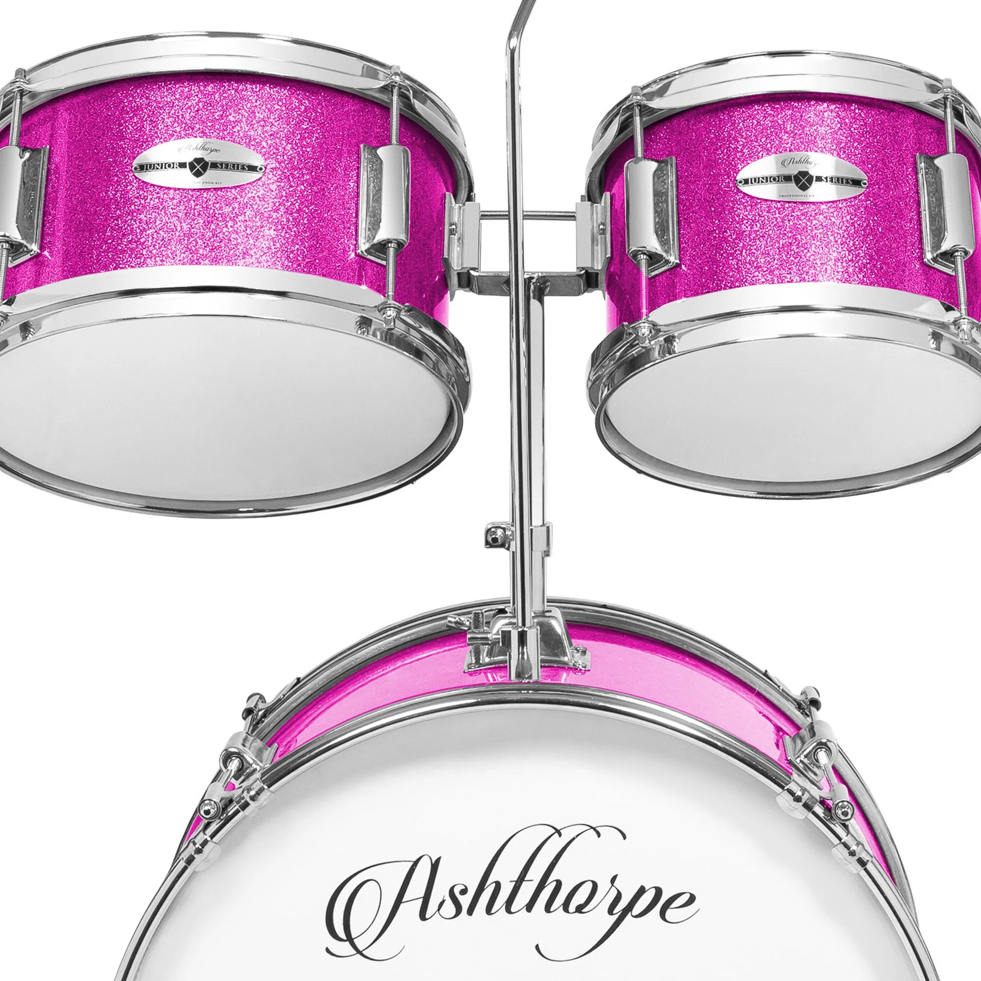 5-Piece Beginner Drum Set with Brass Cymbals