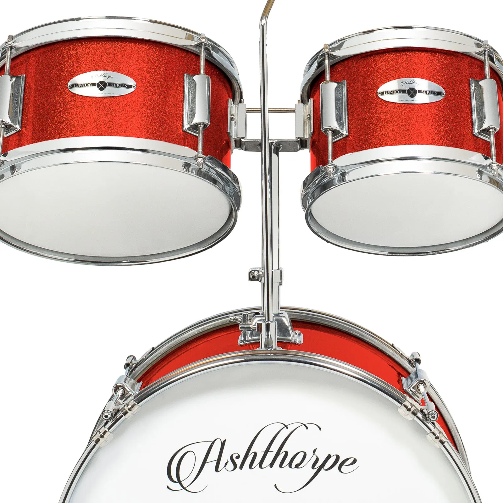 5-Piece Beginner Drum Set with Brass Cymbals