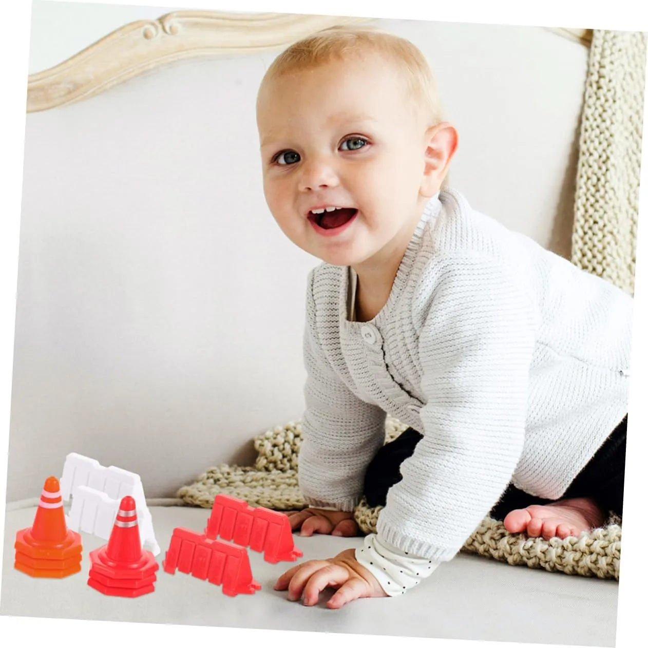 50pcs Practice Cones Traffic Scene Toys Road Sign Toy Models Simulation Road Sign Basketball Cones