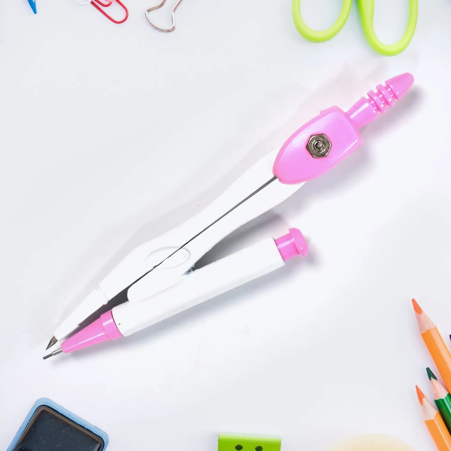 7920 Math Compass Compass Ruler Set Student Geometry Math Set Metal 8-Piece Measurement Design Compass Drawing Tool Math Geometry Kit.