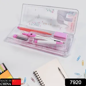 7920 Math Compass Compass Ruler Set Student Geometry Math Set Metal 8-Piece Measurement Design Compass Drawing Tool Math Geometry Kit.