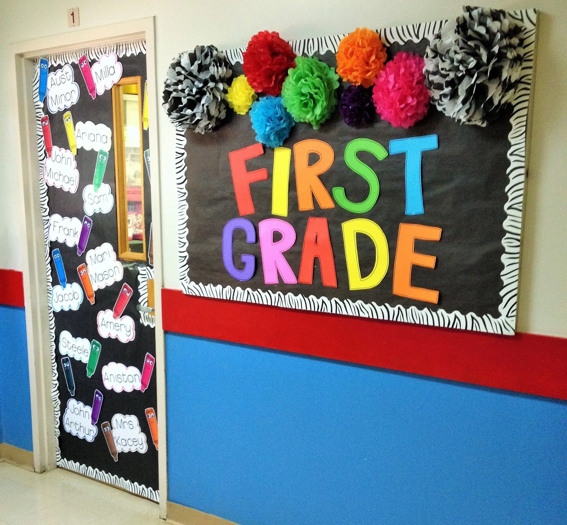 A Colorful Back-To-School Welcome Wall & Door Display!