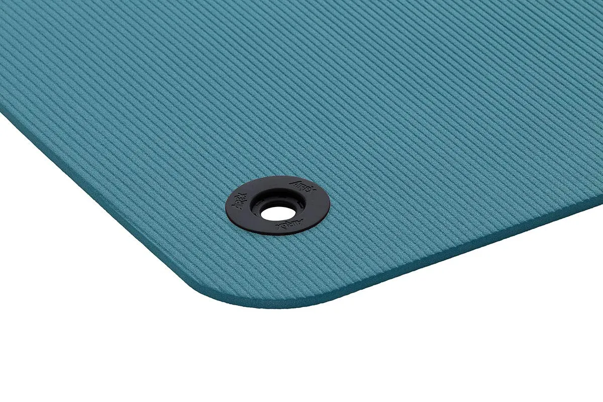 AIREX Fitline 140 Premium Exercise Mat - Home Workout Mat for Rehabilitation, Strength Training, Water Aerobics, Exercise, Fitness, Home Workouts 56" x 23", Aqua, With Hanging Grommets