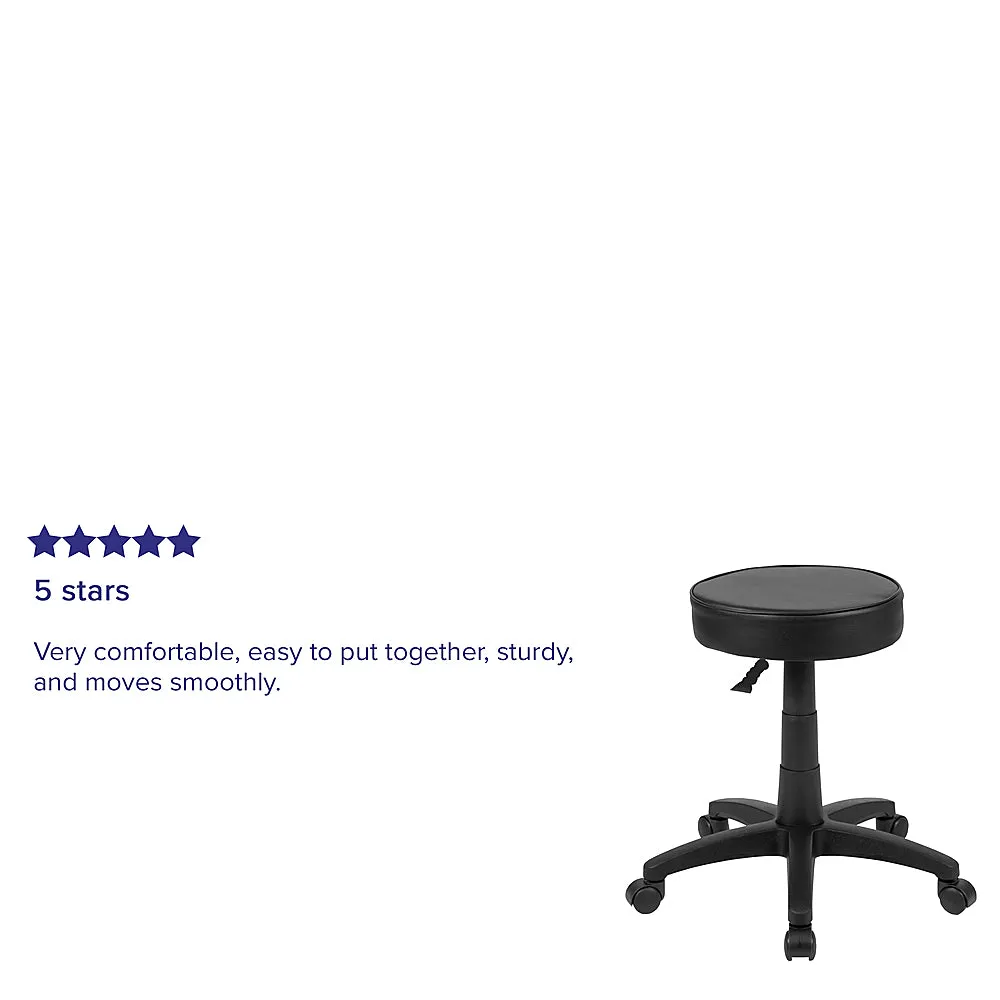 Alamont Home - Baker Contemporary Leather/Faux Leather Medical Stool - Black