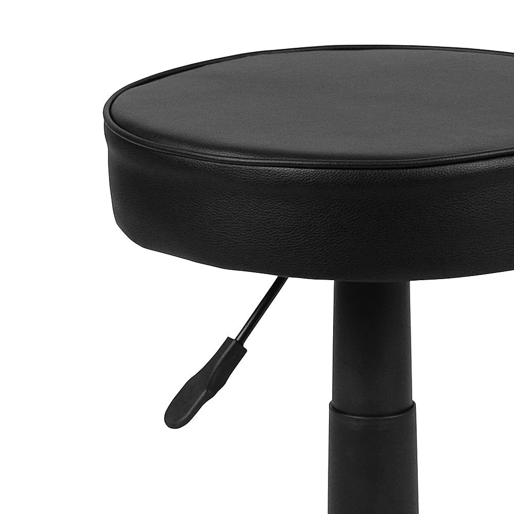 Alamont Home - Baker Contemporary Leather/Faux Leather Medical Stool - Black