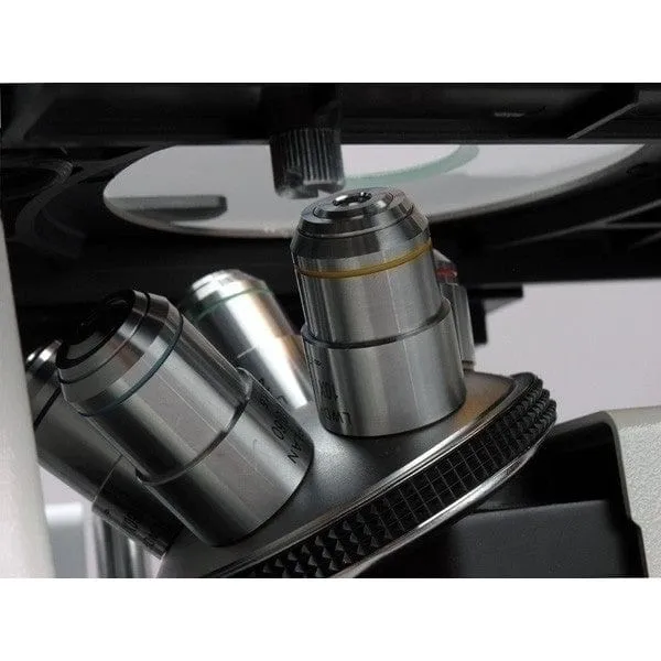 AmScope IN480 Series Inverted Infinity-Corrected Fluorescence Trinocular Compound Microscope with Global Shutter Digital Camera