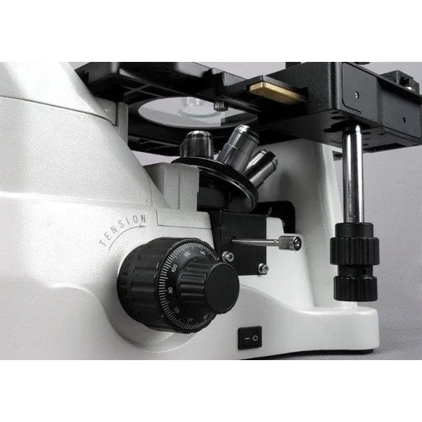 AmScope IN480 Series Inverted Infinity-Corrected Fluorescence Trinocular Compound Microscope with Global Shutter Digital Camera