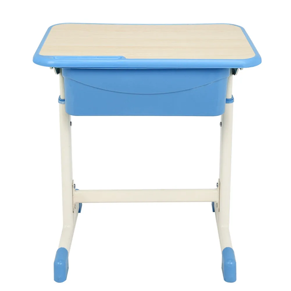 AMYOVE Student Desk Chair Set Adjustable Kids Table Seats Classroom Blue
