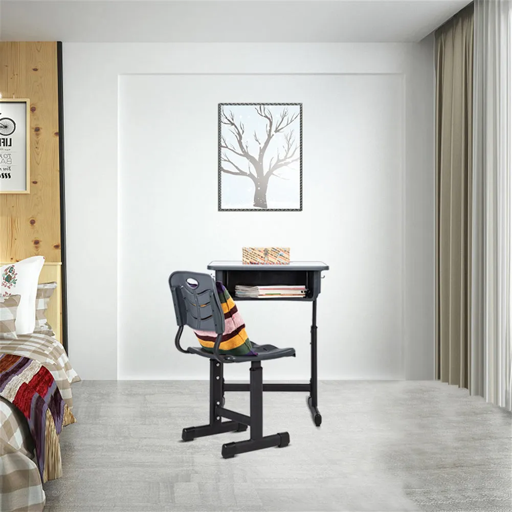 AMYOVE Student Desk Chair Set Surface Ergonomic Children Sturdy Table