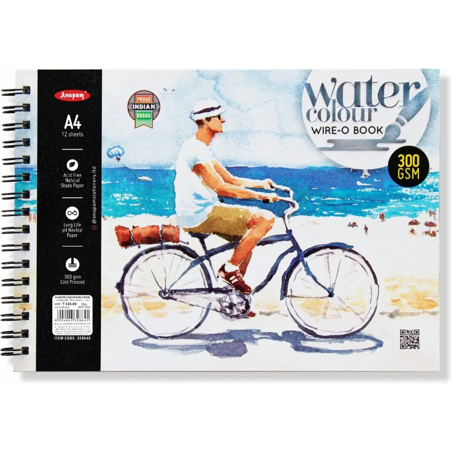 ANUPAM WATERCOLOR WIRE-O BOOK - 300 GSM