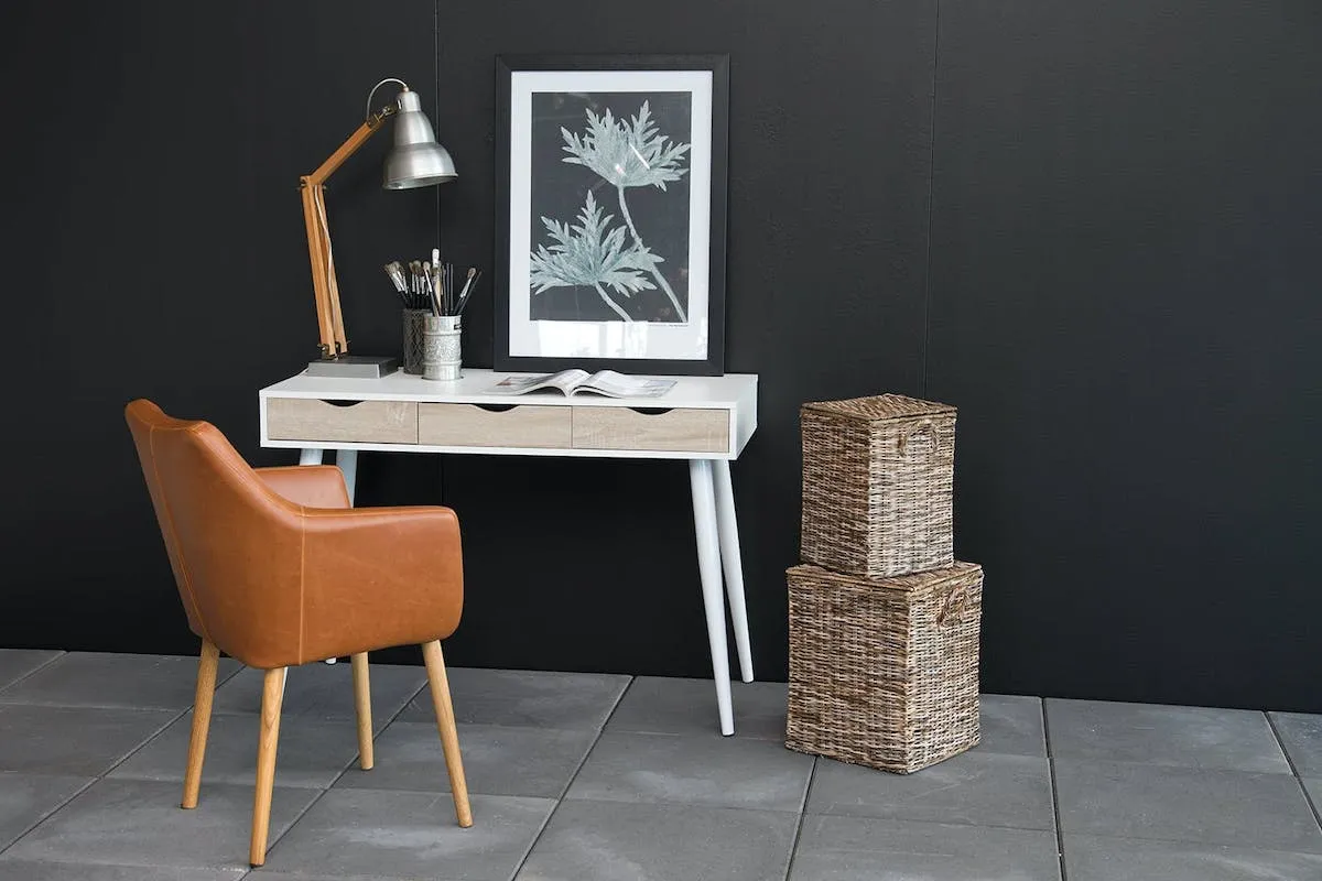 Bea Office Desk | Oak | White