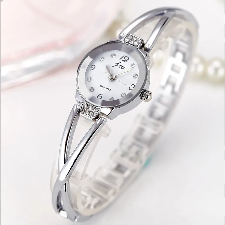 Brand Fashion Watch Women's Decorative Steel Belt Electronic Student Lady Bangle Watch