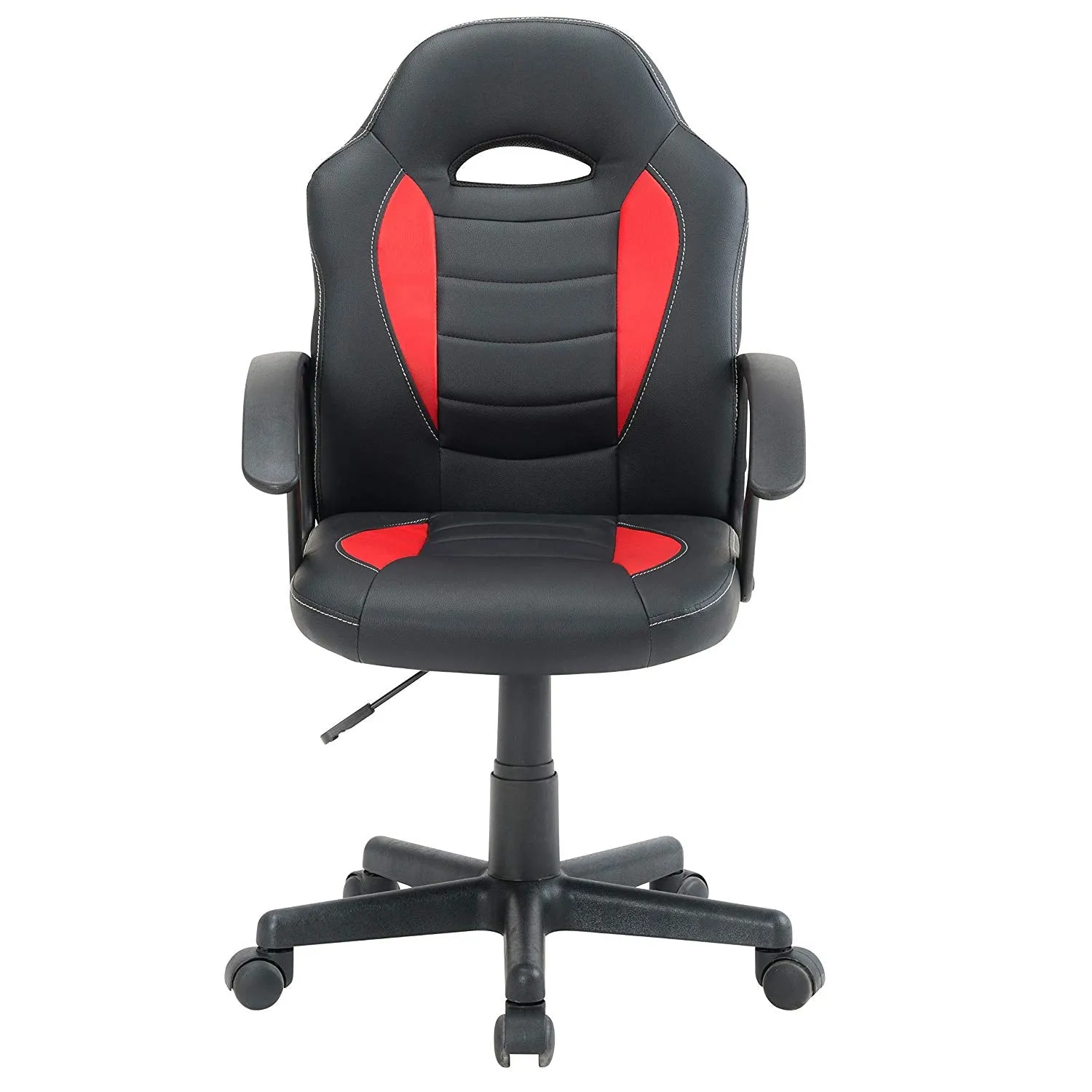 BTEXPERT Kid's Gaming and Student Racer Computer Chair with Lumbar Support Wheels, Black Red
