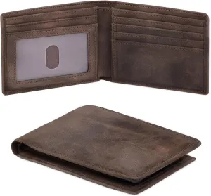 Chelmon Slim Wallet for Men ID Window with RFID Blocking Front Pocket Minimalist Bifold Bussiness Card Holder Gift for Men