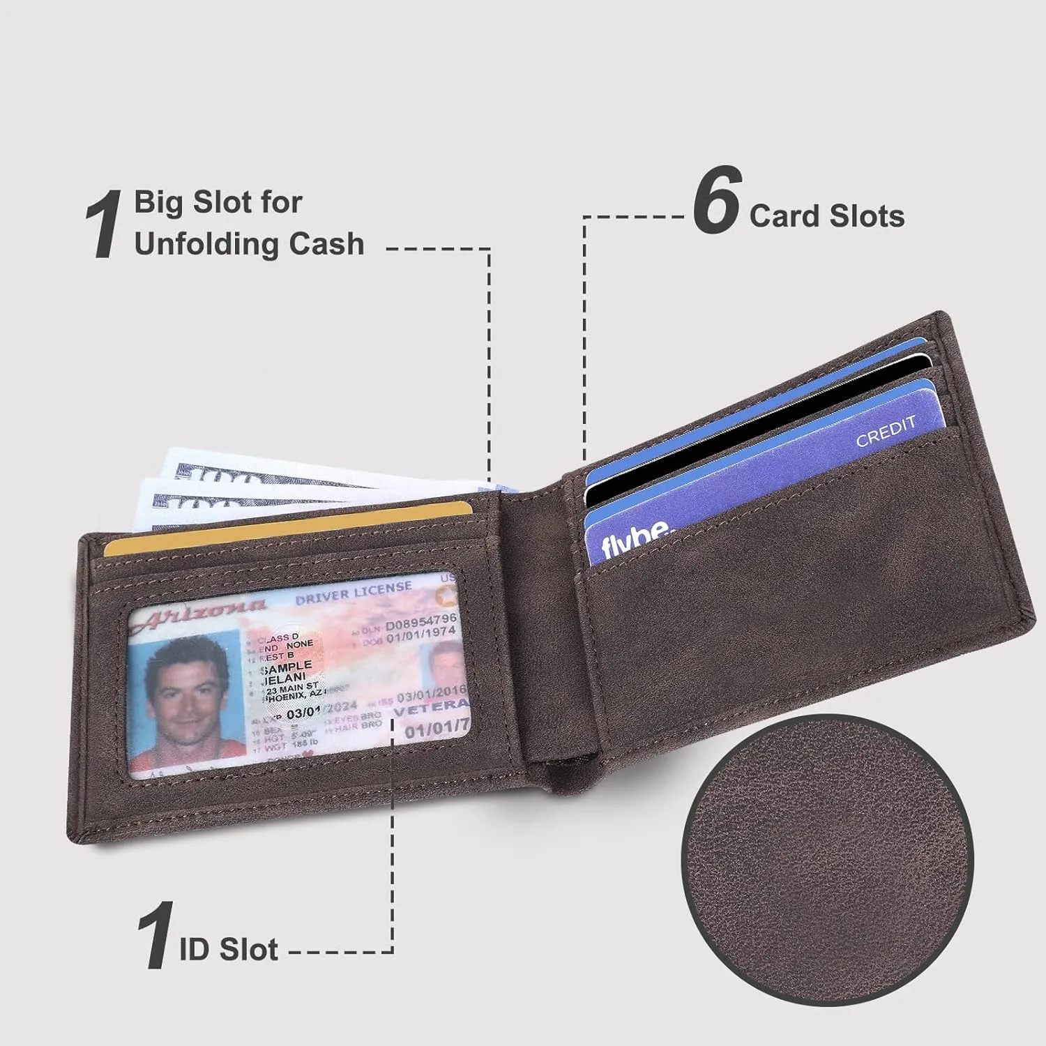 Chelmon Slim Wallet for Men ID Window with RFID Blocking Front Pocket Minimalist Bifold Bussiness Card Holder Gift for Men