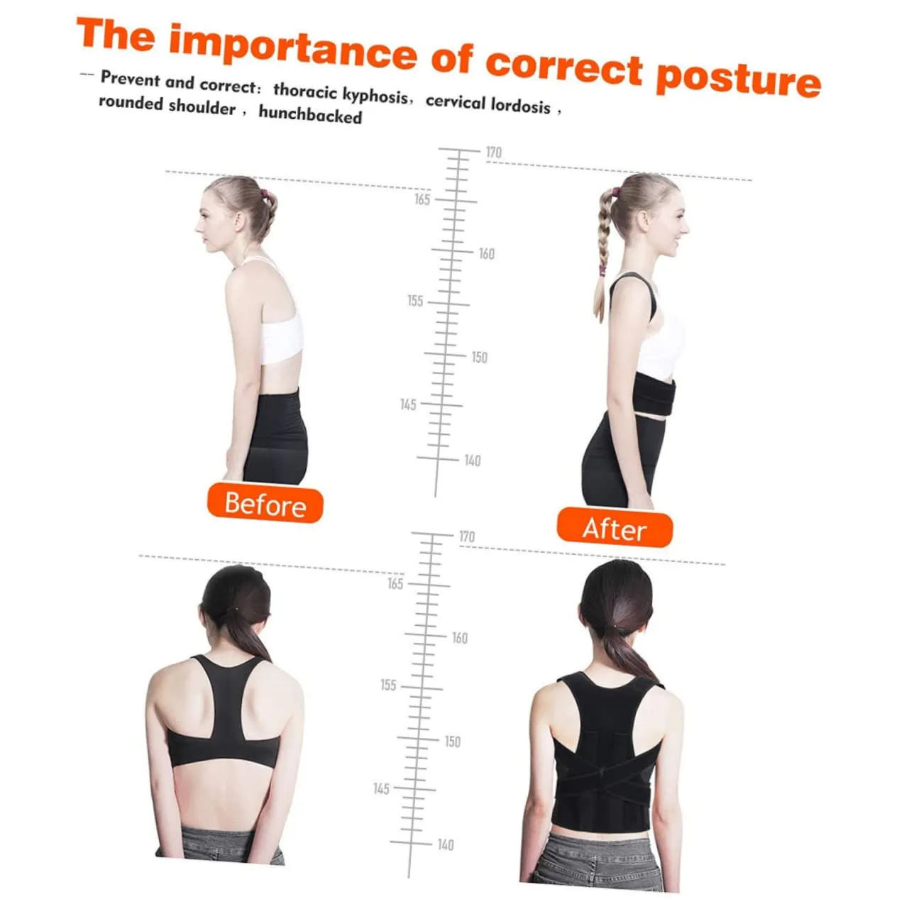 Convenient Brace Posture Daily Use Straightener Full Support for Men Women