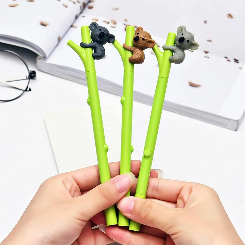 Cute Koala Ballpoint Gel Pen Office School Student Stationery Kids Gift Writing Supplies, 0.5mm (1Pcs)