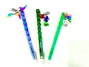 Dangling Pen Key Chain/Charm with Animals - Great Souvenir Gift, (Random Style Pick 1 Count)