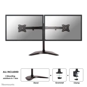 Desk Mount Dual 19-27In Black