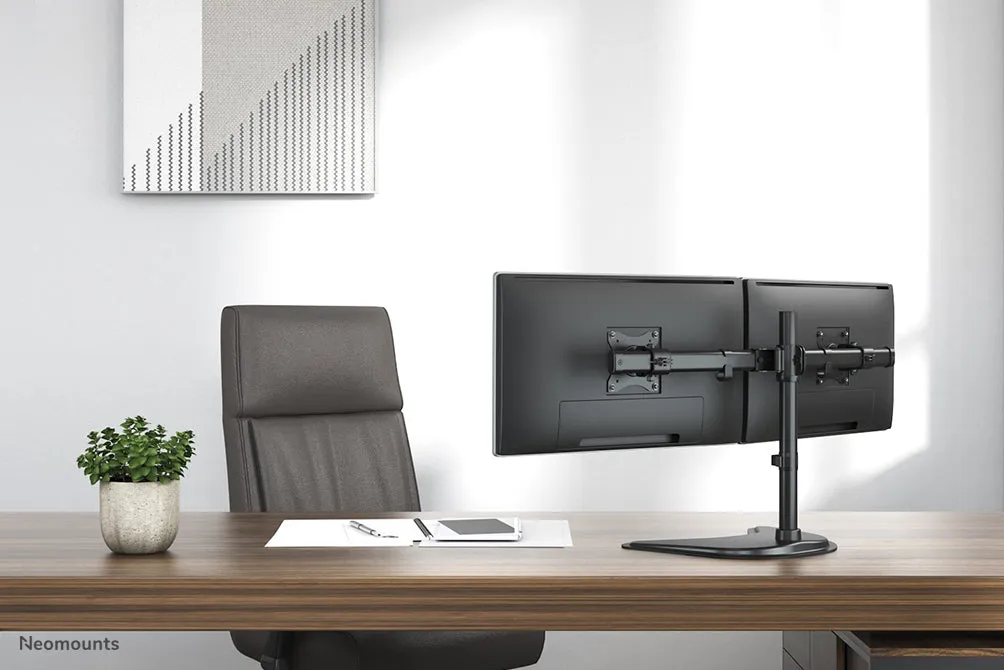 Desk Mount Dual 19-27In Black