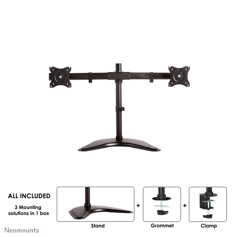 Desk Mount Dual 19-27In Black