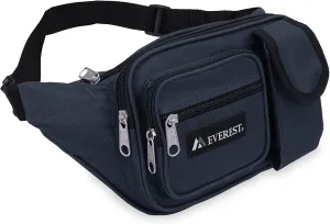 Everest Multiple Pocket Waist Pack, Navy, One Size