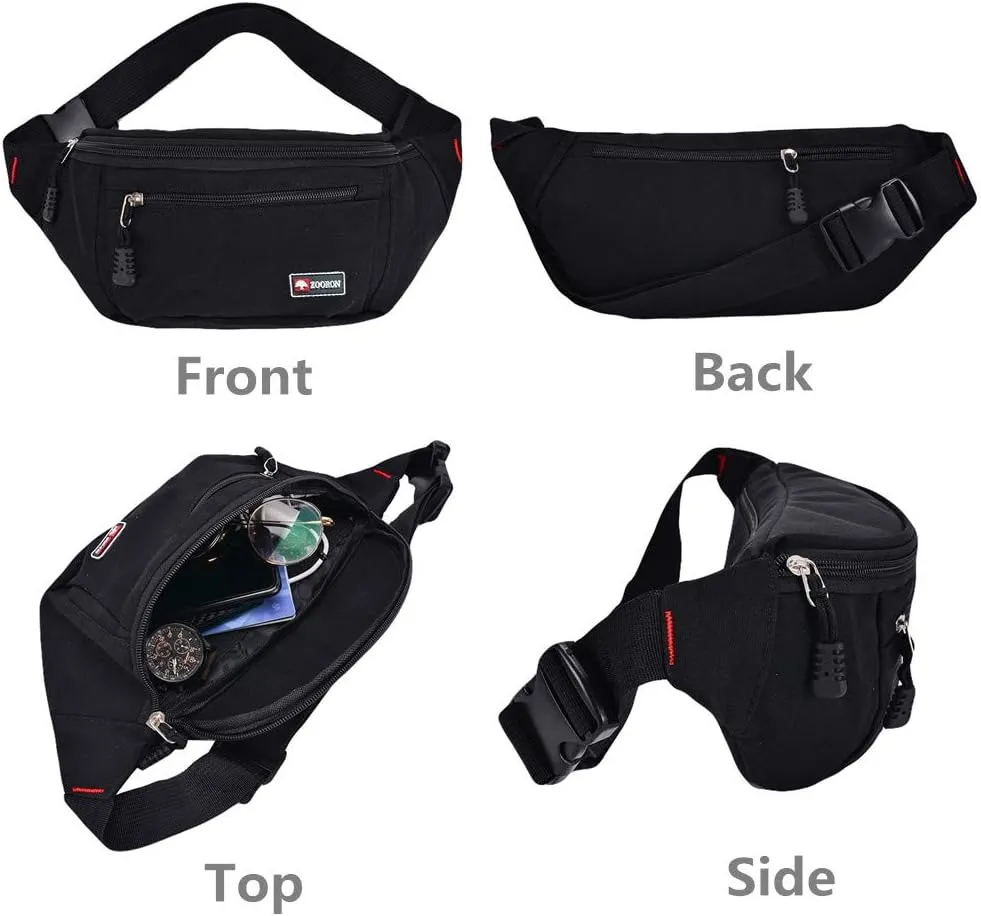 Fanny Packs for Men and Women, Water Resistant Sports Waist Pack Bag Hip Bum Bag for Travel Hiking Running