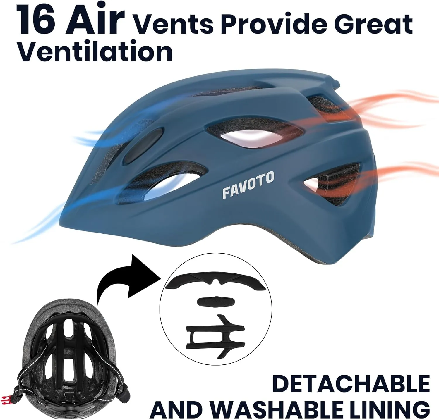 Favoto Kids Bike Helmet, Adjustable and Multi-Sport Safety Helmet for Boys and Girls, Lightweight Cycling Protection