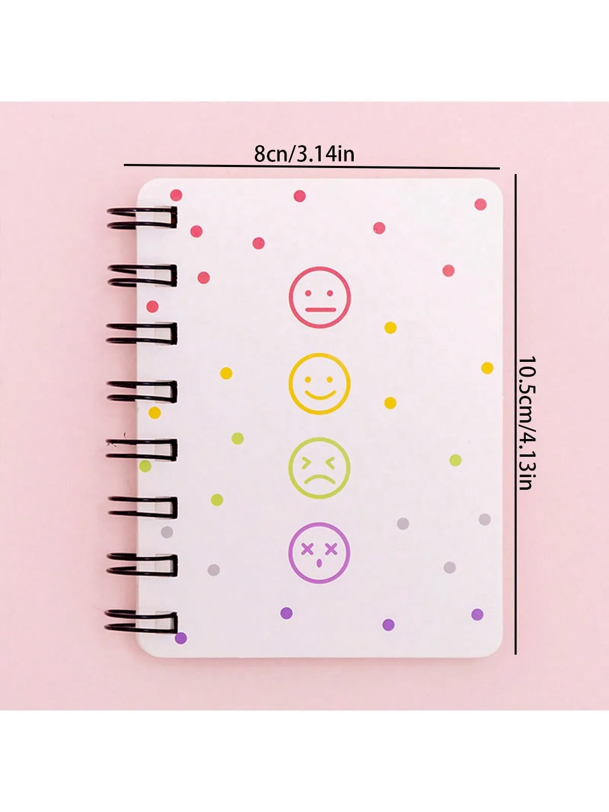 Floral Pattern Side Flip Spiral Notebook, Mini Portable Loose-leaf Student Notepad