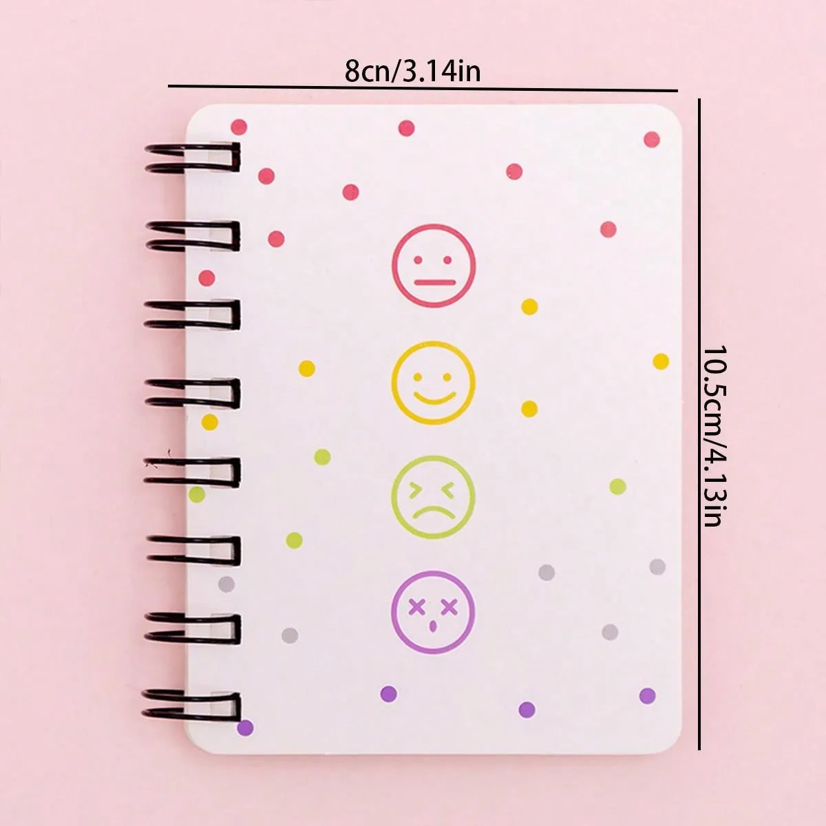 Floral Pattern Side Flip Spiral Notebook, Mini Portable Loose-leaf Student Notepad