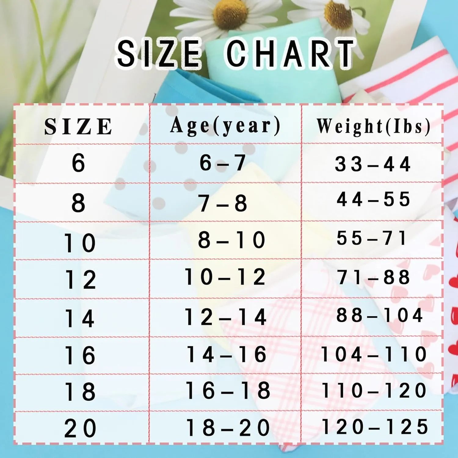 Girls Underwear Comfortable Panties for Teens Girls Briefs