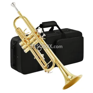 Gold B-Flat Trumpet Set for Beginners, Professionals and Concerts - Brand New