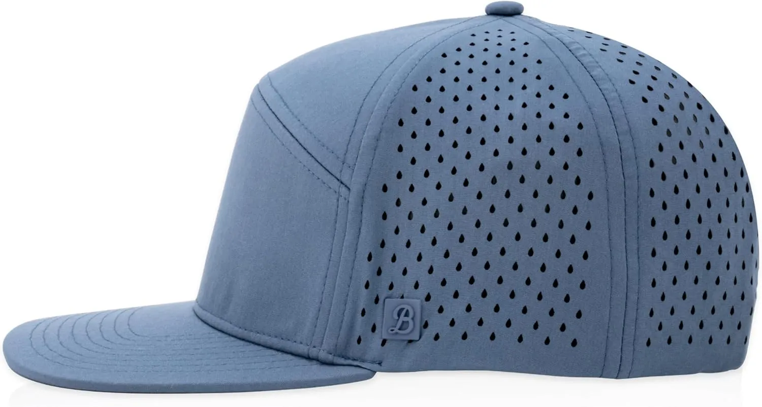 Gresham Flat Bill Hat | Water-Resistant | Snapback | Men & Women | Lightweight & Breathable | Performance Mesh