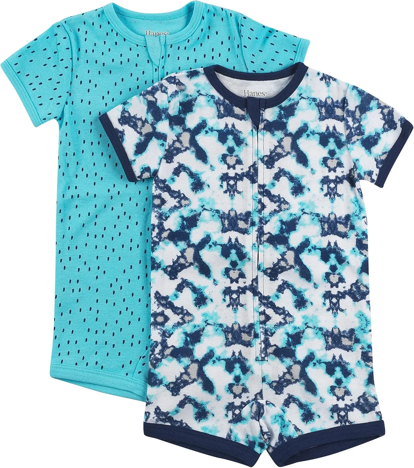 Hanes Baby Ultimate Zippin Short Sleeve Romper (2 Pack)