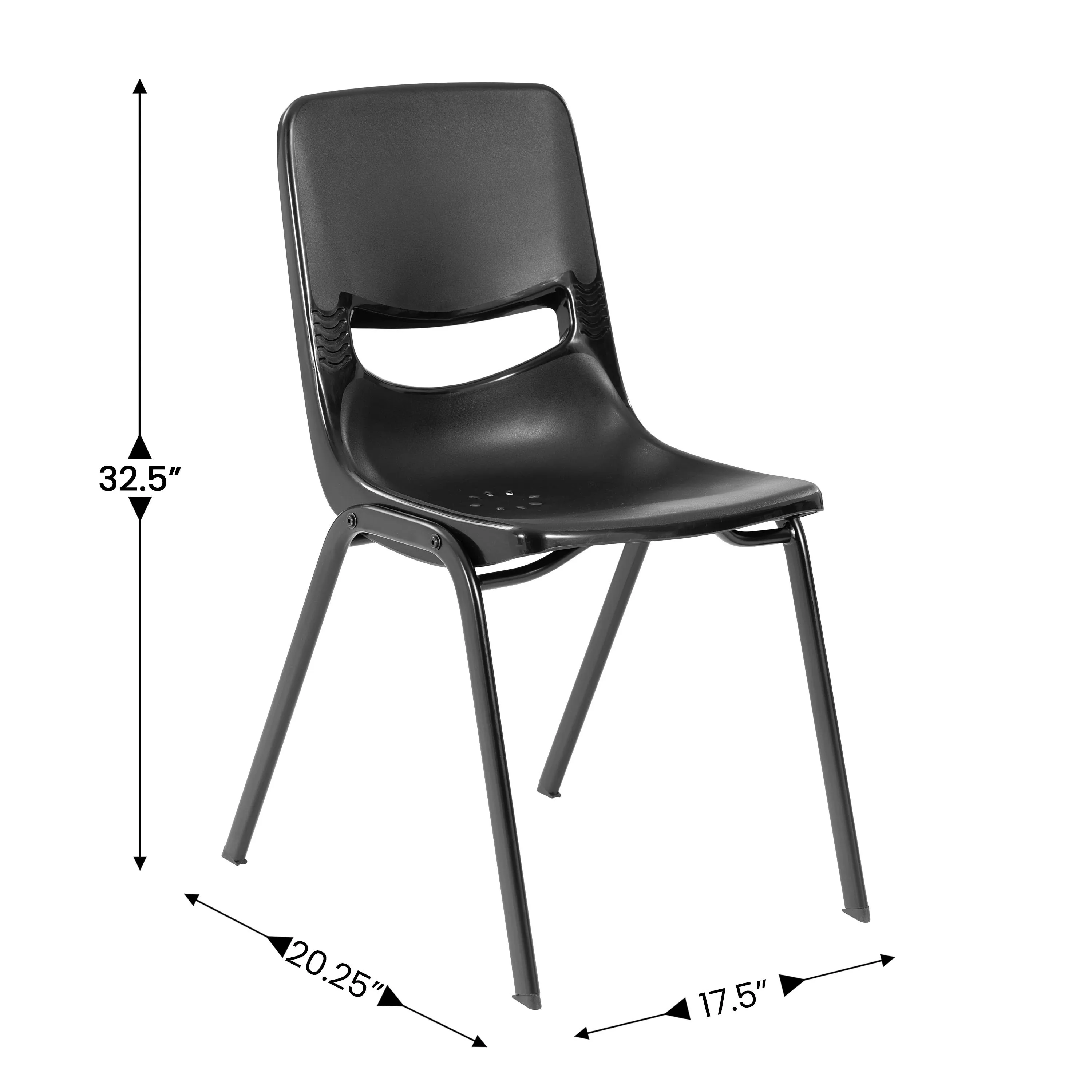 HERCULES Heavy-Duty Flex Comfort Stack Classroom Chair with Powder-Coated Frame with Ergonomic Back and Seat