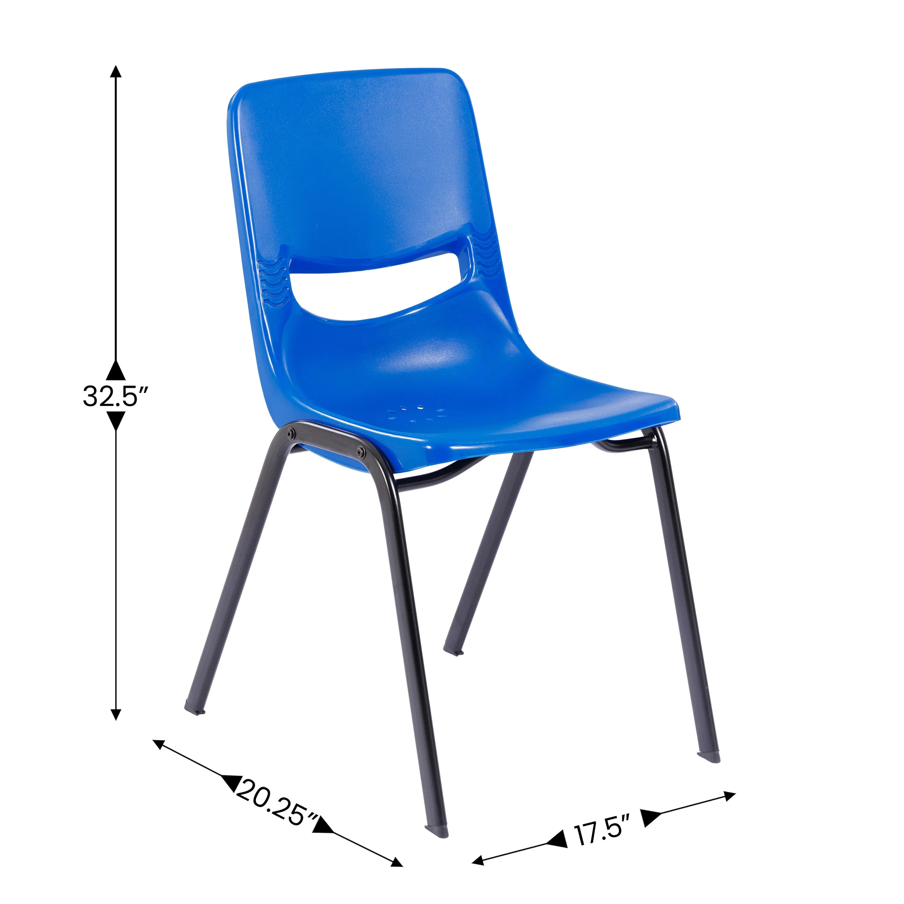 HERCULES Heavy-Duty Flex Comfort Stack Classroom Chair with Powder-Coated Frame with Ergonomic Back and Seat