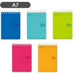 Kokuyo A7 ORANGE Soft Ring Notebook 6mm Dotted Ruled Line Mini Type Reporter Style Notebook Flip Up Notebook  |  80 Sheets SV378BT