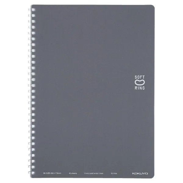 Kokuyo B5 Soft Ring GREEN Notebook Dotted Line 6mm Rule | 40 Sheets SV301