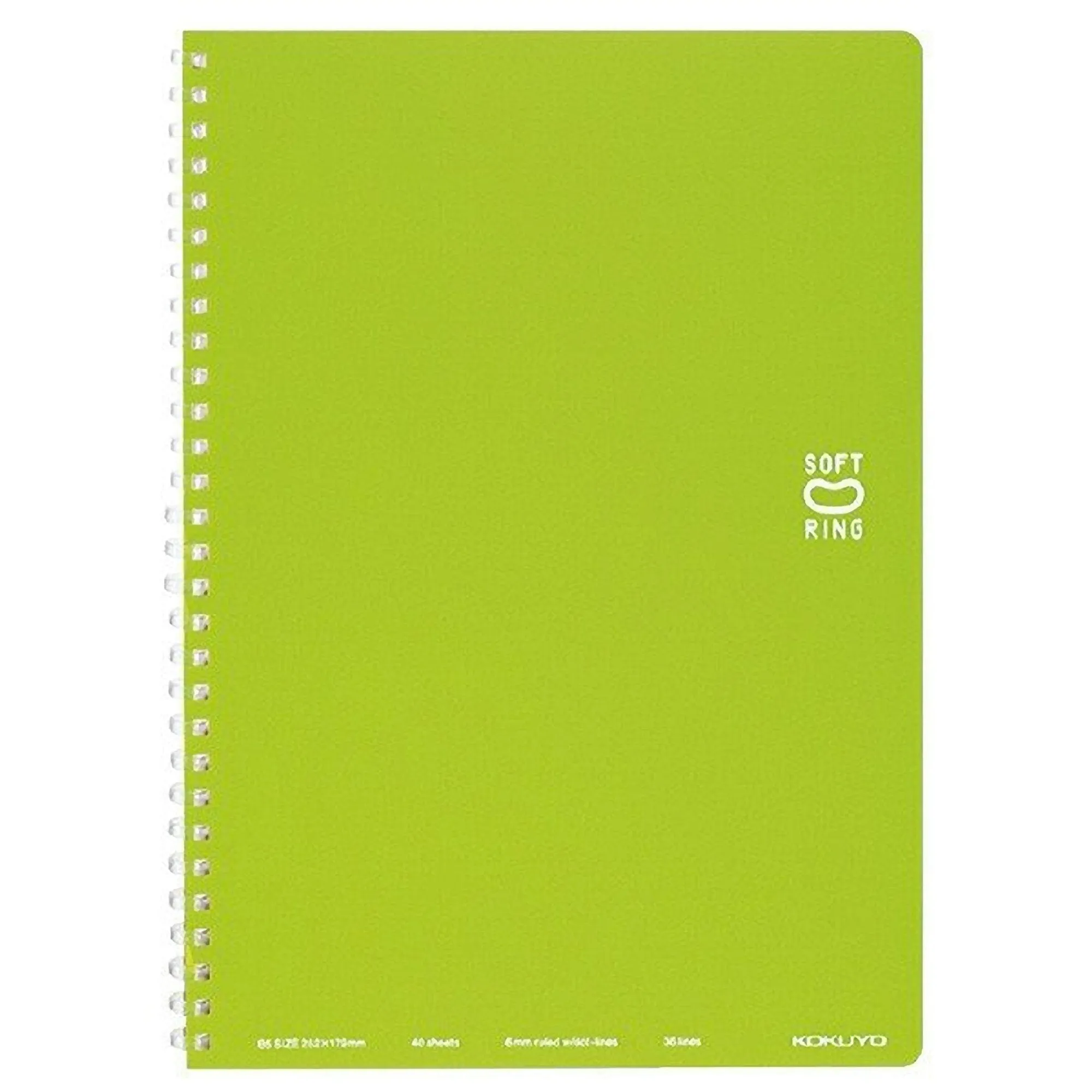 Kokuyo B5 Soft Ring GREEN Notebook Dotted Line 6mm Rule | 40 Sheets SV301