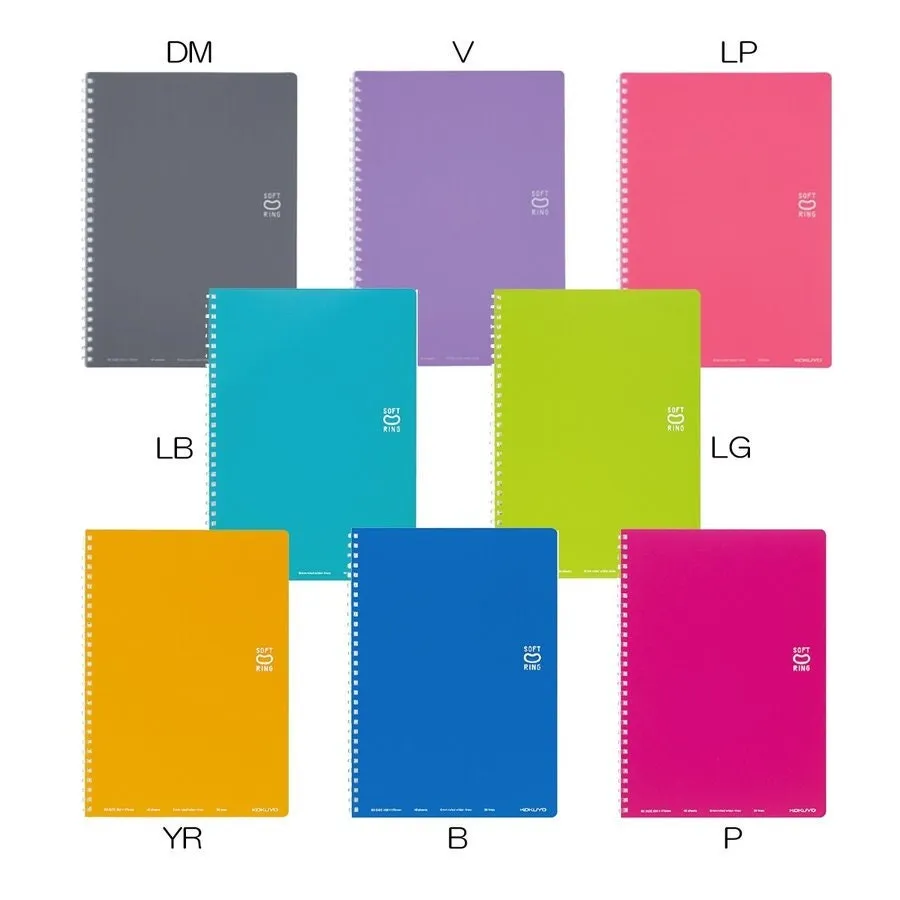 Kokuyo B5 Soft Ring VIOLET Notebook Dotted Line 6mm Rule | 40 Sheets SV301