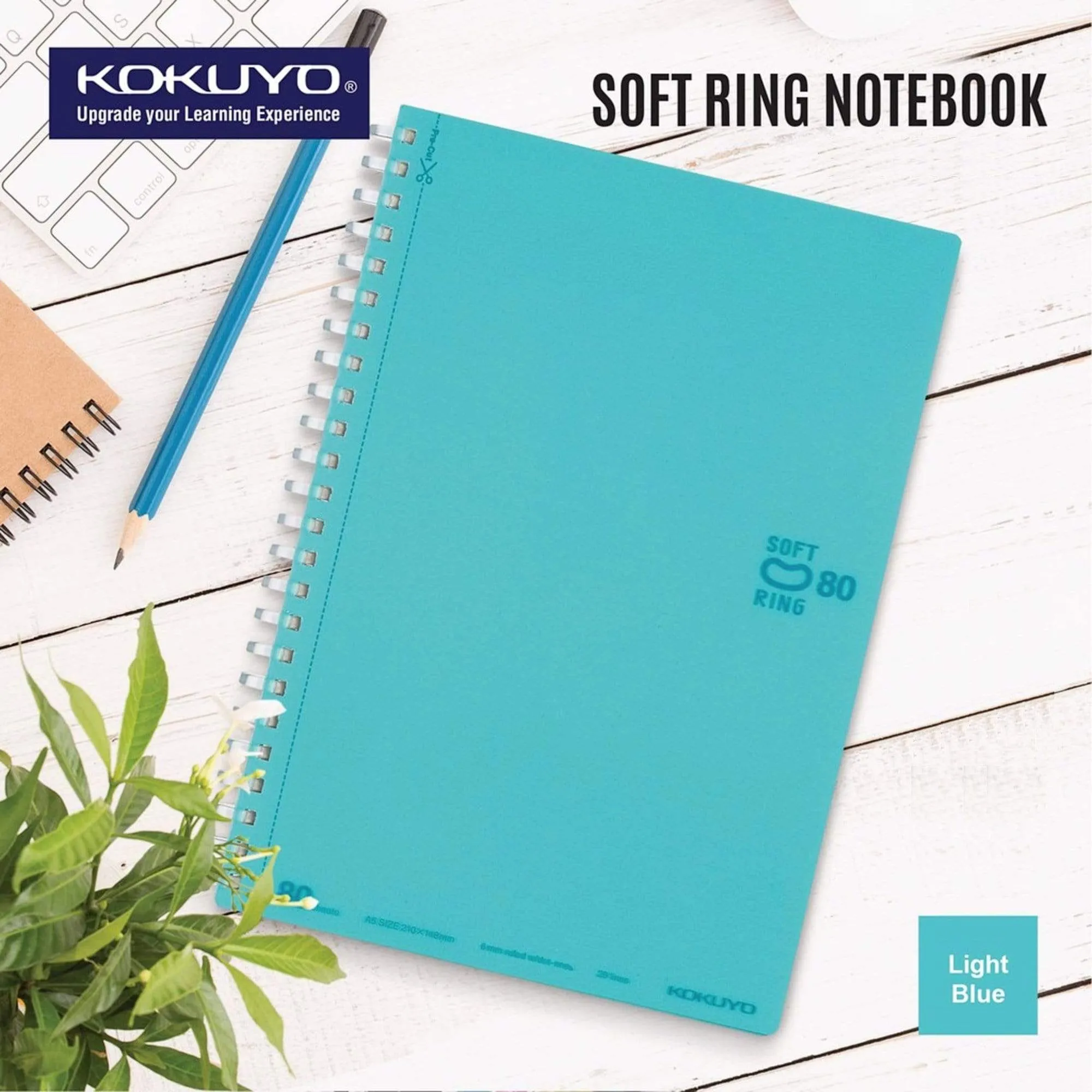 Kokuyo ORANGE Soft Ring Notebook 5mm Dot Ruled SV457S5 | A6 80 Sheets