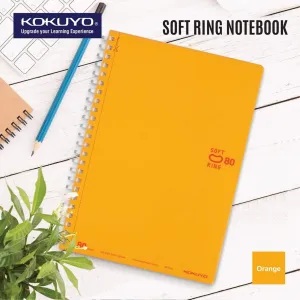 Kokuyo ORANGE Soft Ring Notebook 5mm Dot Ruled SV457S5 | A6 80 Sheets